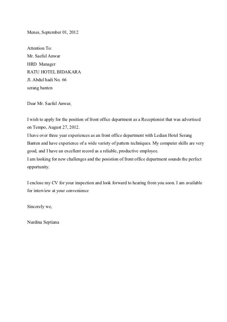 Contoh surat lamaran pekerjaan bahasa ingris ap 3 smk pariwisata bait ...